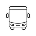 Bus icon. Transport line symbol. Automobile outline sign.